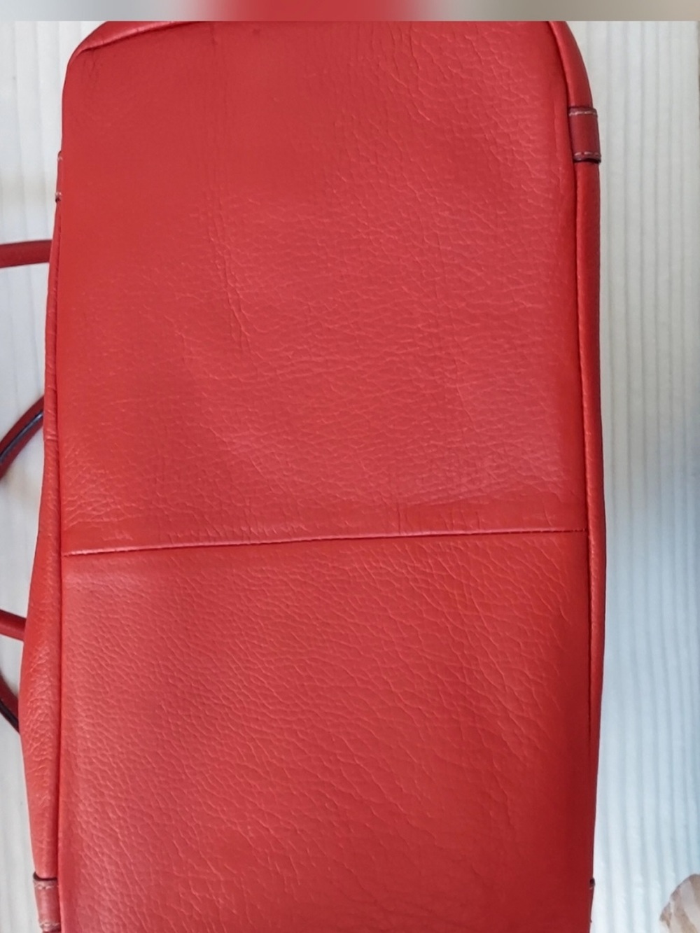 Tignanello Large Red Leather Top-Handle Tote Bag Purse - Picture 10 of 16